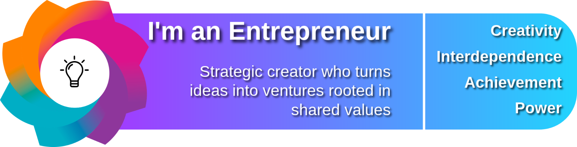 Entrepreneur archetype signature banner